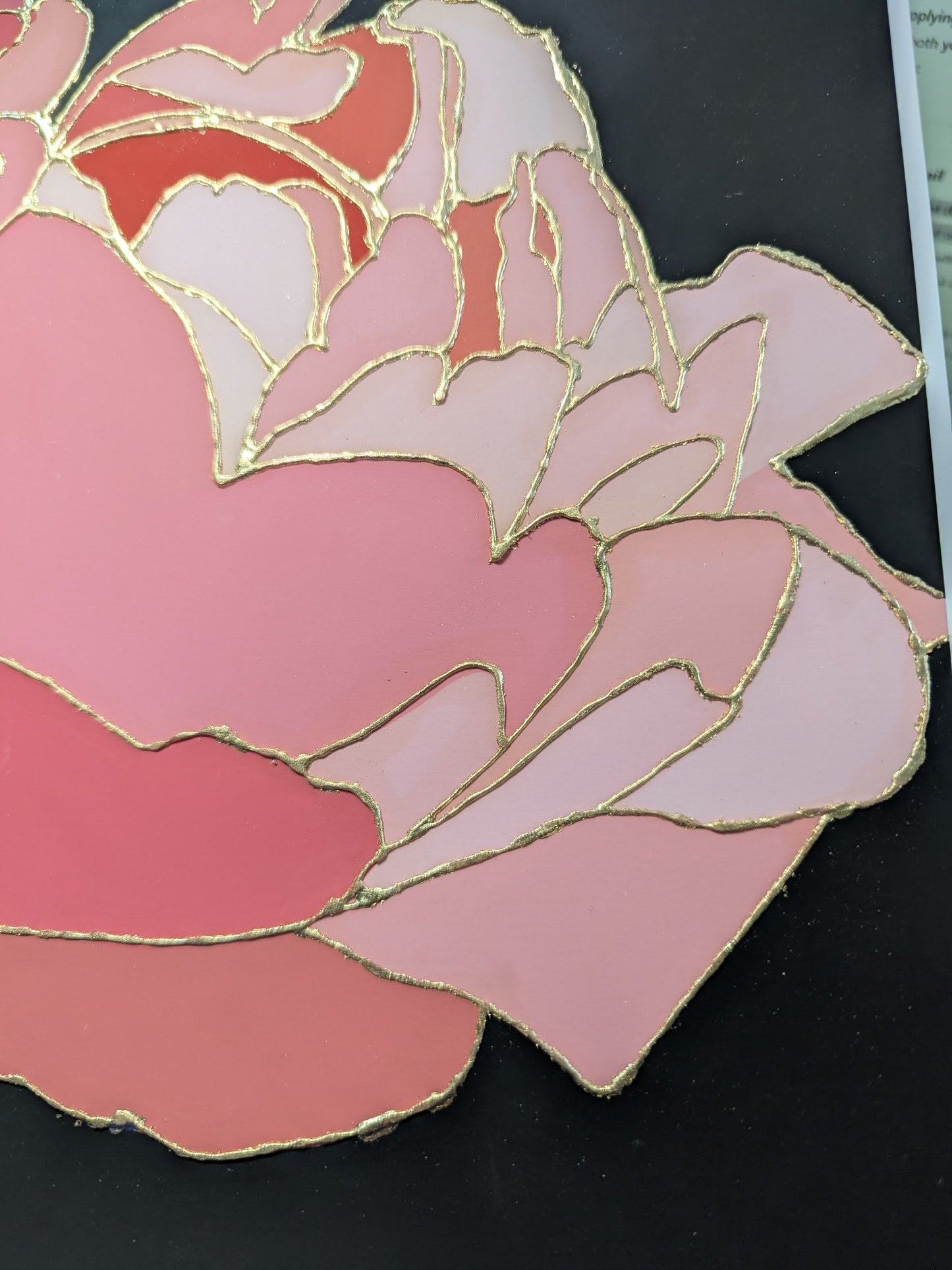 3 Peonies - Gold Leaf Gilded