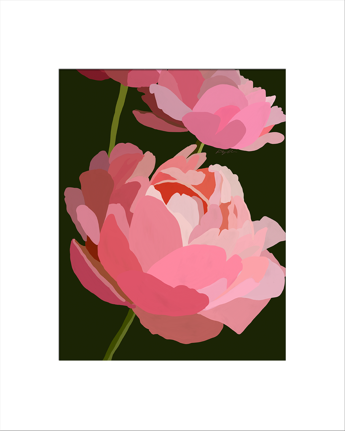 3 Peonies
