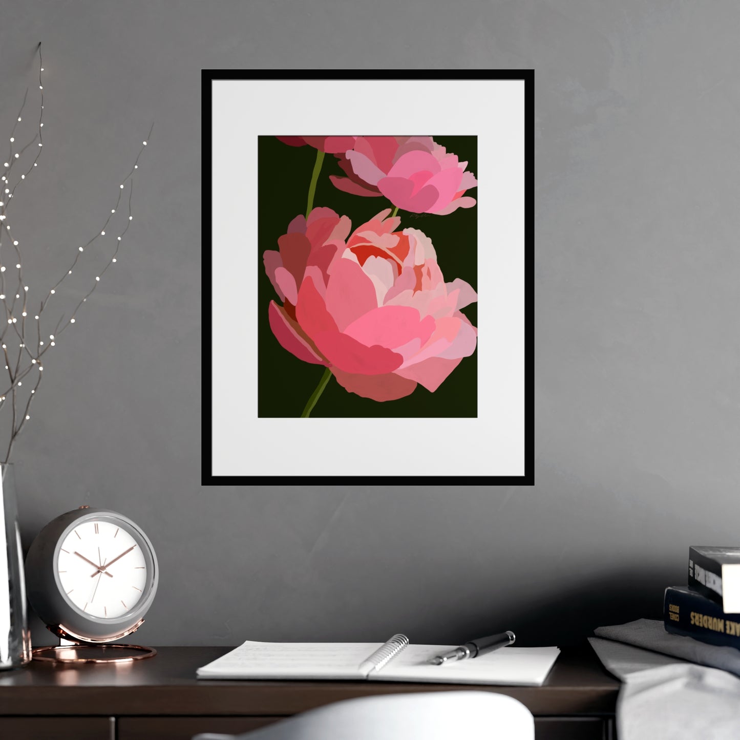 3 Peonies - Gold Leaf Gilded