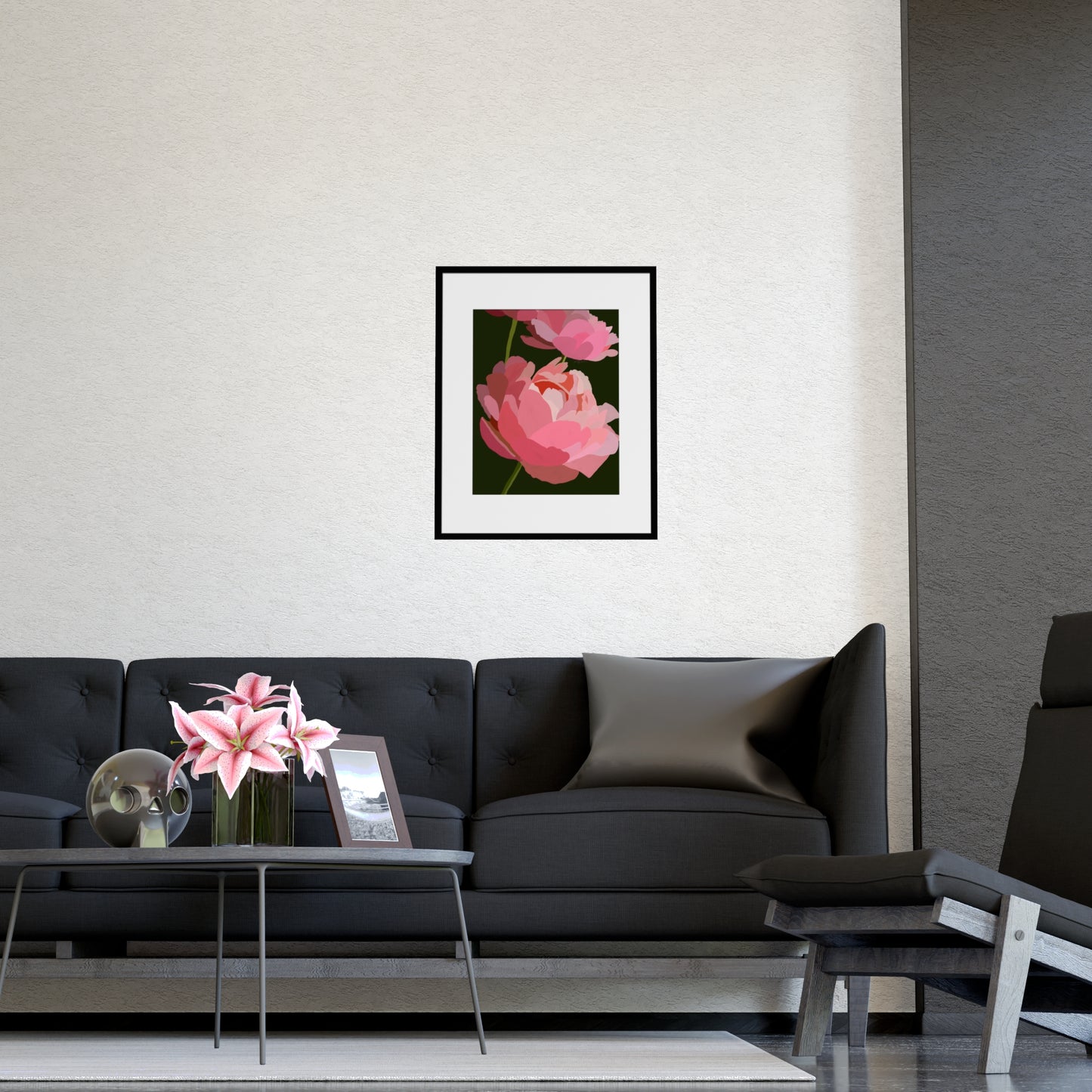 3 Peonies - Gold Leaf Gilded
