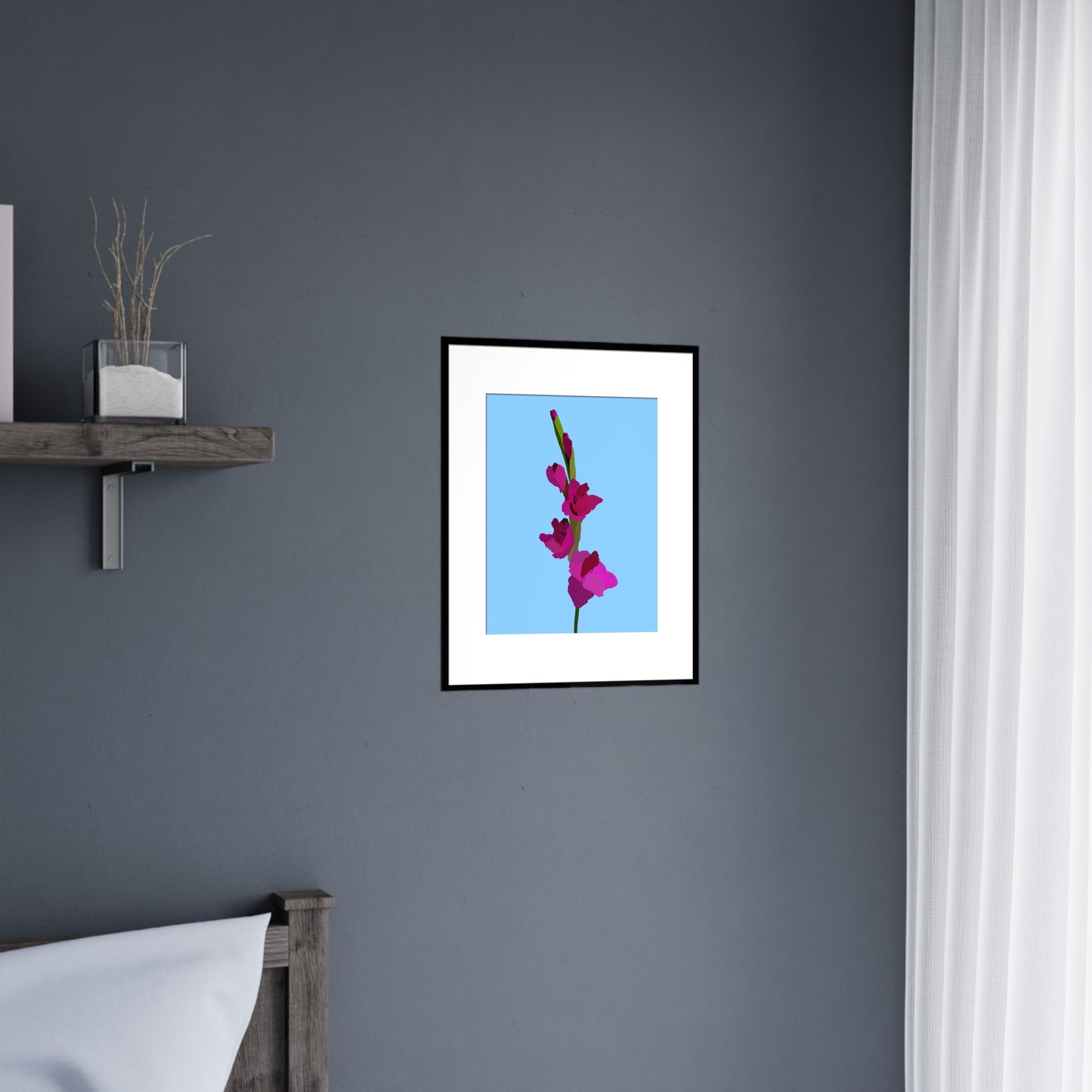 Purple Gladiolus (Sword Lily) - Gold Ink Embellished