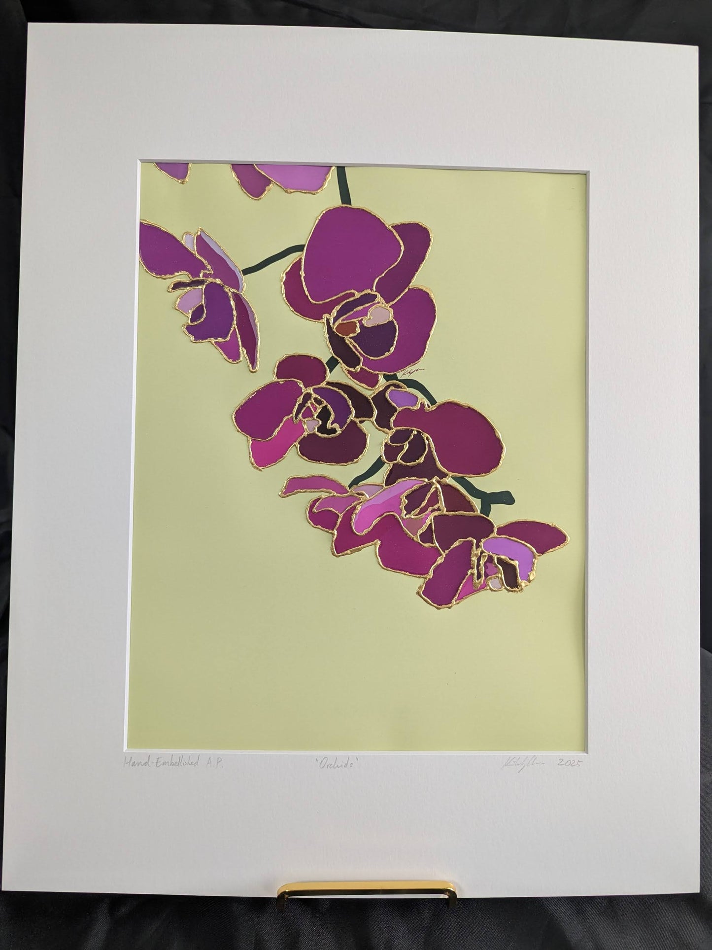 Orchids - Gold Leaf Gilded