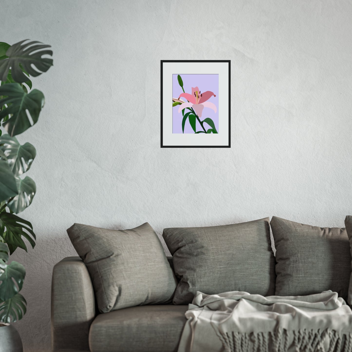 Pink Lilies - Gold Leaf Gilded