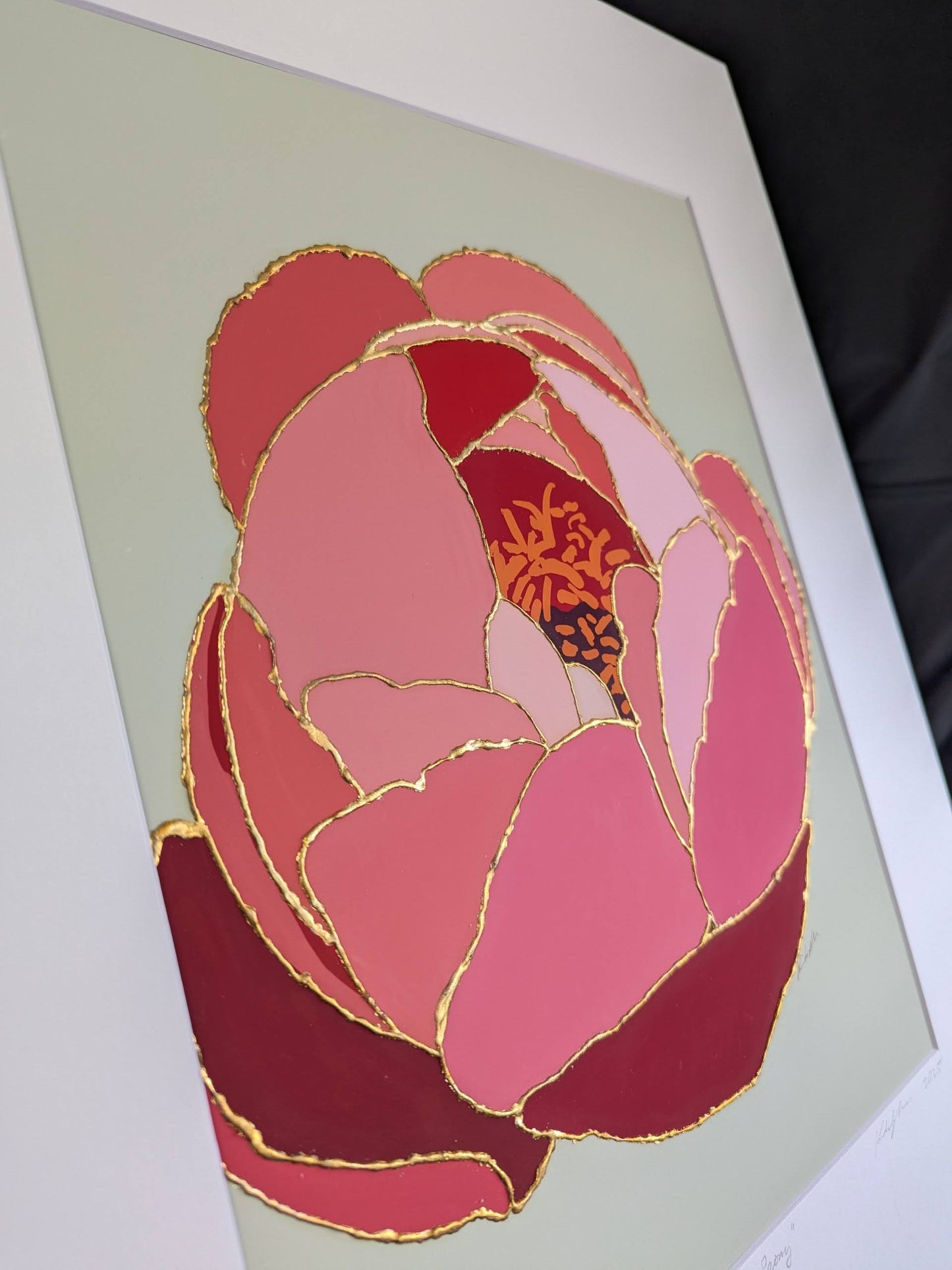 Chinese Peony - Gold Leaf Gilded (Seattle Restored)