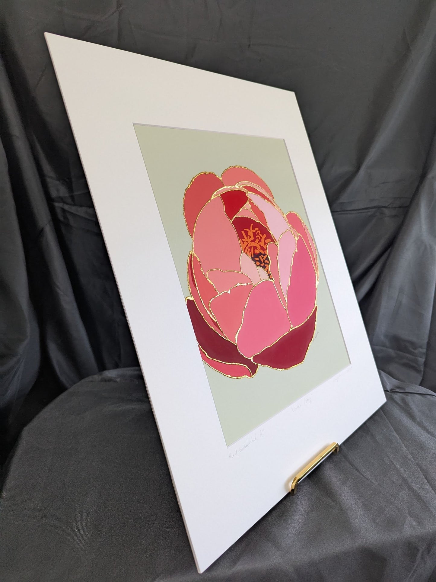 Chinese Peony - Gold Leaf Gilded (Seattle Restored)