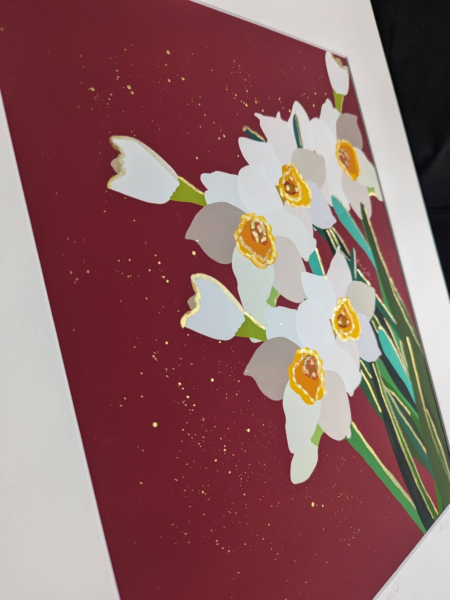 Daffodils (Water Fairies) 2 - Gold Ink Embellished